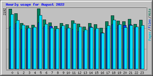 Hourly usage for August 2022